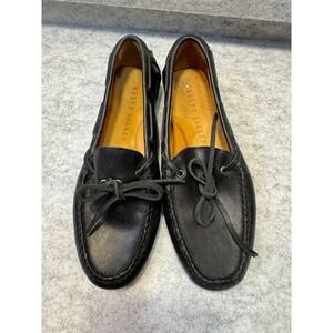 Lauren Ralph Lauren Black Leather Driving Loafers Women‎ 5.5 B Flat Shoes